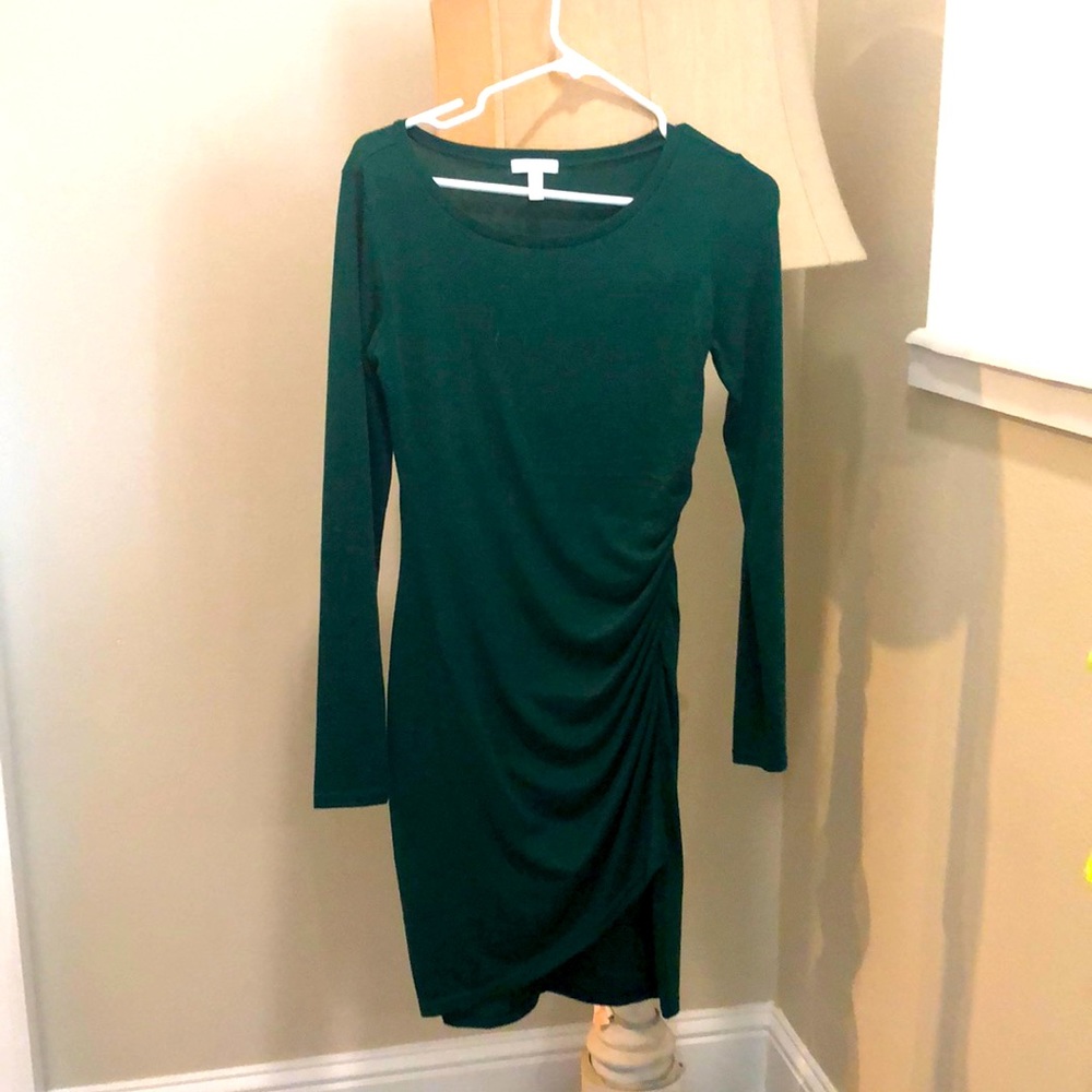 Leith Dark green size small long sleeve dress